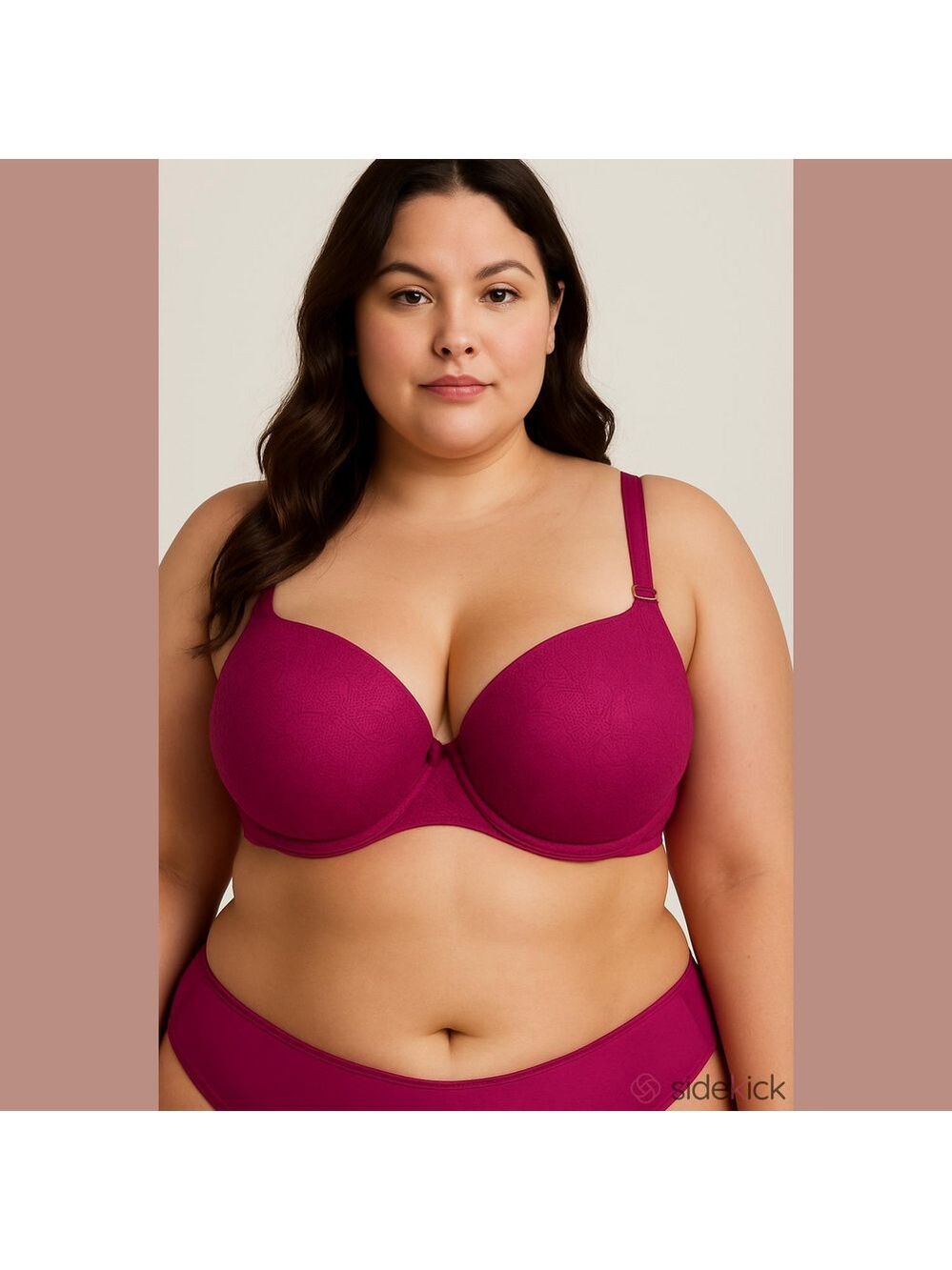NWT- Lane Bryant - Cacique Lace Bra in Rich Magenta